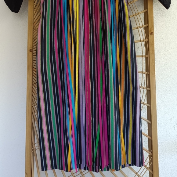 Vintage 1970's Krist Gudnasun Kaftan Mumu Housedress Retro Tropical Ribbon Dress - Picture 6 of 11